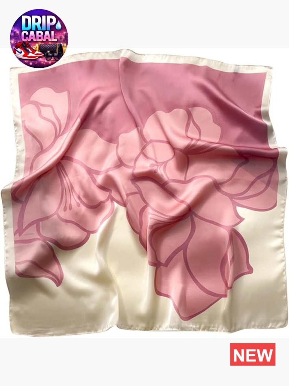 Large 27.5" Square Satin Scarf for Women, Neck Silk Scarf Hair Wrap Bandana